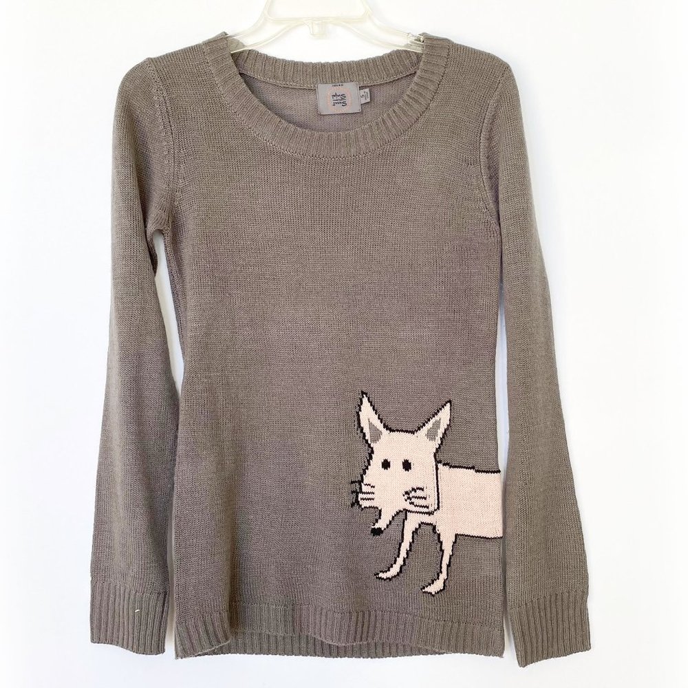 Sweet n Sinful Knit Sweater with Pink Fox